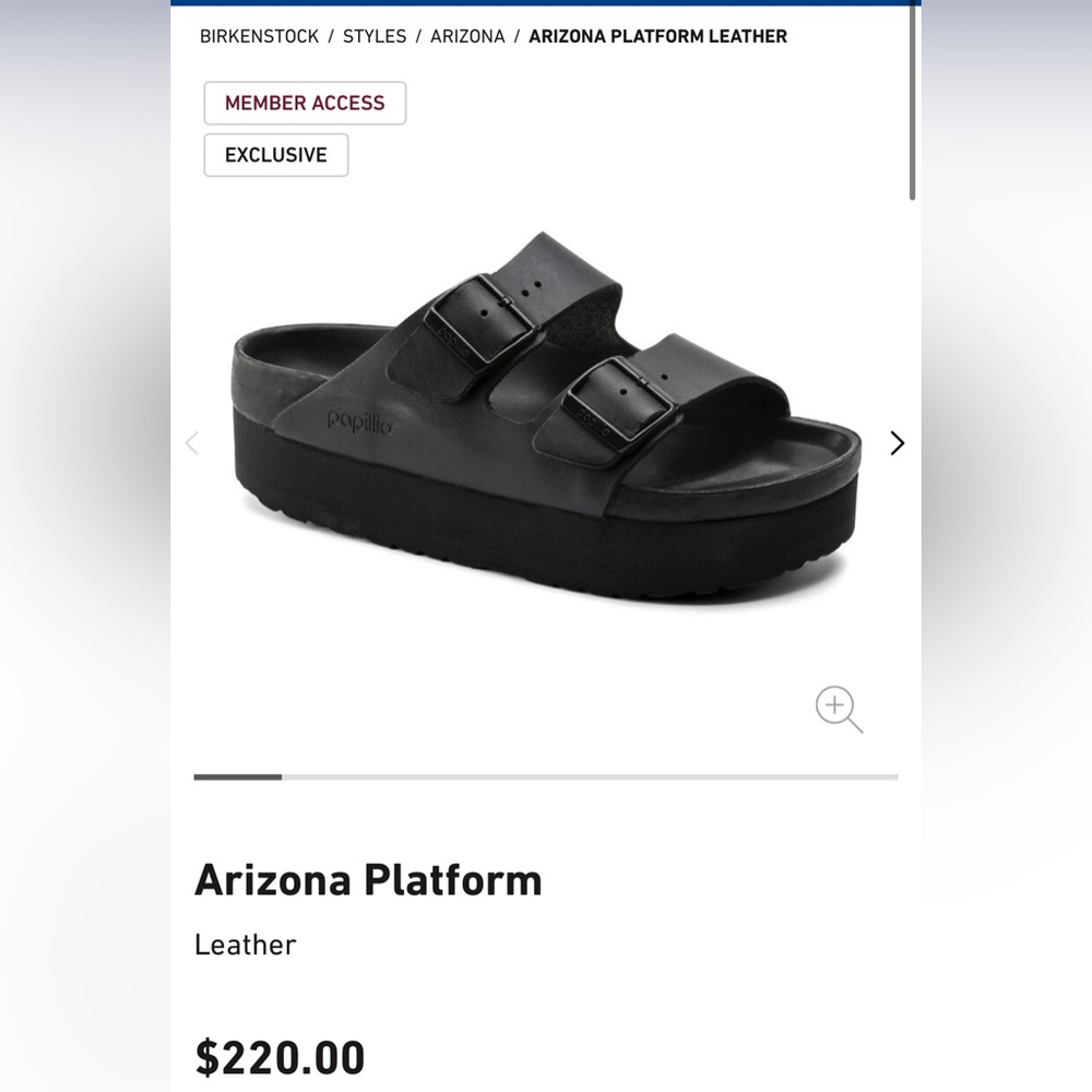 Arizona Platform Birkenstocks NWOT